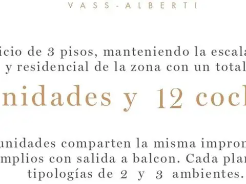 Departamento en Venta con 1 cocheras