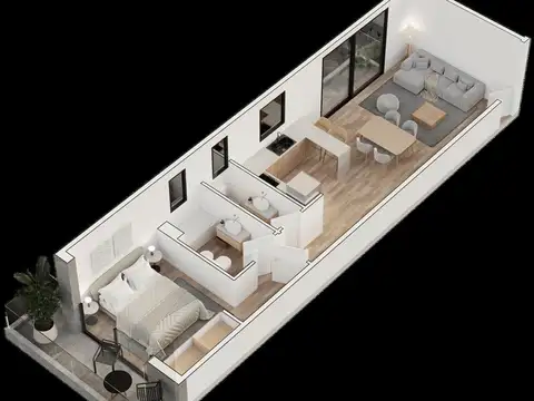 Departamento en Venta de 1 dormitorio