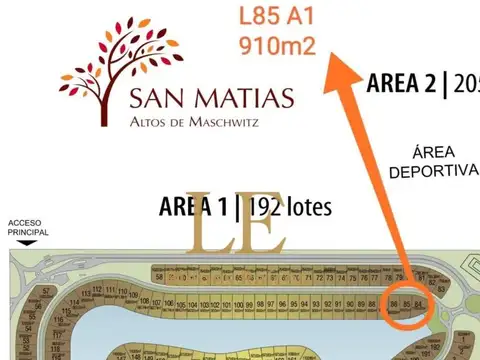 VENTA LOTE TERRENO BARRIO SAN MATIAS A LA LAGUNA