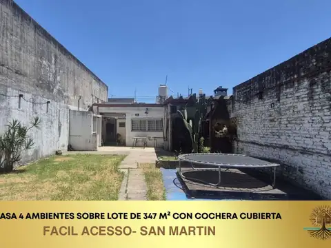 Venta Casa 4 Ambientes sobre Lote de 347 m² con cochera? Gral. San Martín
