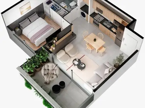 Departamento en Venta de 1 dormitorio