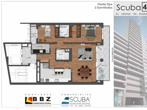 VENTA DEPTO 2 DORM- VISTA FRANCA RIO. MARTIN-