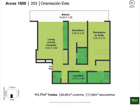 Arcos 1800, Piso 2