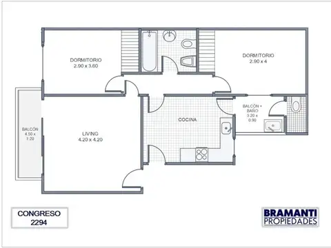 Departamento en Venta en Núñez, USD 147.000