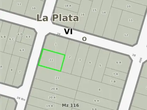 TERRENO EN VENTA GONNET 495 e/ 28 y 28 bis