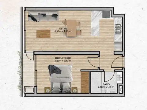 VENTA Apartamento CENTRO 1 dormitorio con balcón