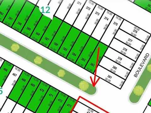 Lote en esquina, numero 474, (300m2), Barrio Abierto Cercano, Ricardone - San Lorenzo