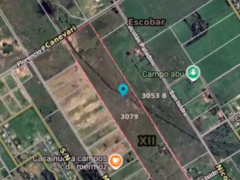 Campo frente al aerodromo de Escobar