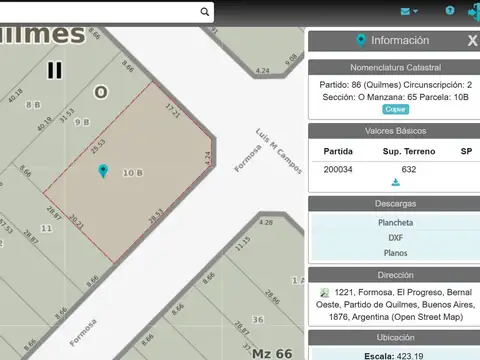 LOTE 1207 MTS2 VENTA EN BERNAL OESTE CON MEJORAS