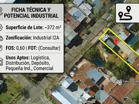 Venta Lote Industrial 372m² San Fernando