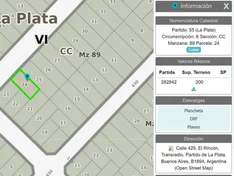 TERRENO EN VENTA VILLA ELISA