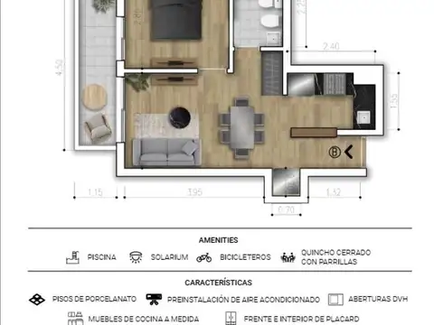 - Departamento de pozo en Santa Fe y Alvear