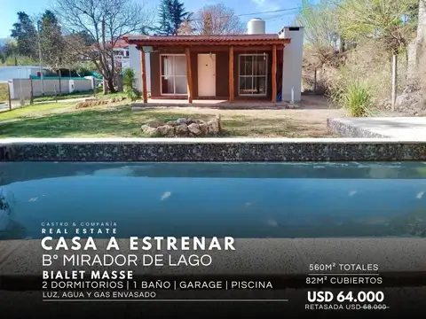 Venta Casa A Estrenar C/Pileta A 200Mts De La Ruta 38 (Autovía) En Mirador Del Lago - Bialet Masse