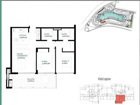 Departamento en Venta en Nordelta Remeros Beach, USD 280.000