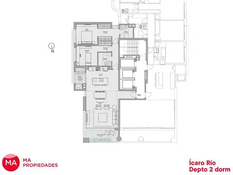 Departamento 4 ambientes con 3 baños