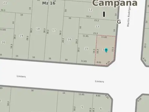 Terreno en Venta en Campana, USD 60.000