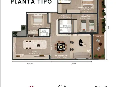 Departamento en Venta de 4 ambientes