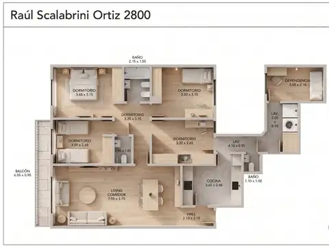 Departamento en Venta de 4 dormitorios