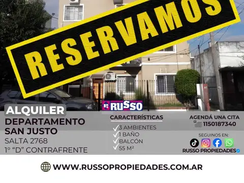 Departamento en Alquiler en San Justo, Partido de La Matanza