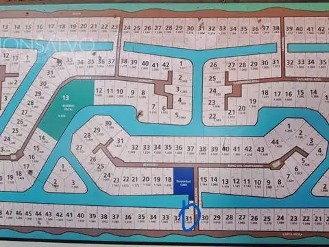 Terreno en Venta de 1091,0 m2