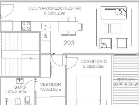 Departamento en Venta de 2 ambientes