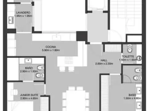 Departamento en Alquiler con 1 cocheras