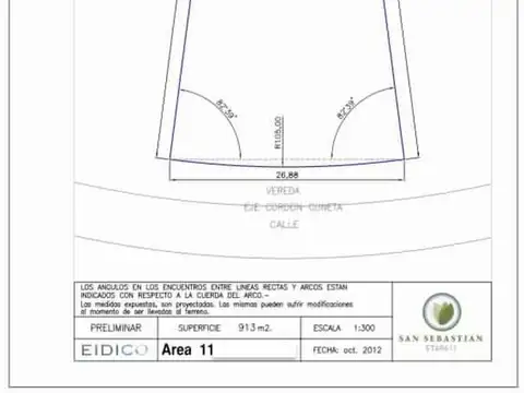 Terreno en Venta de 913,0 m2