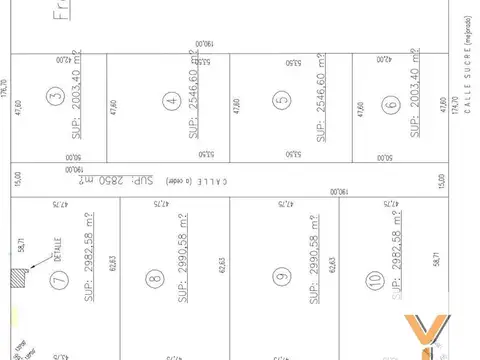 Terreno en Venta de 2982,0 m2