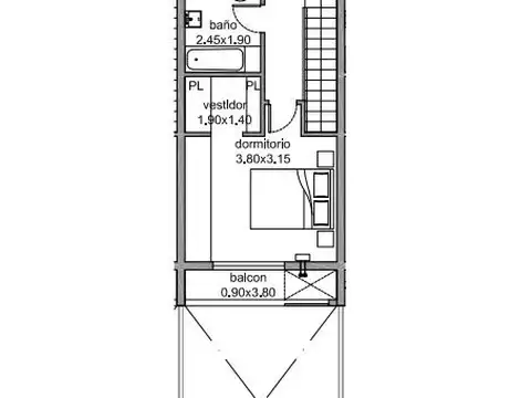 Casa 3 ambientes con 2 baños
