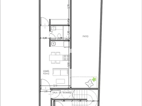 Departamento en Venta de 3 ambientes