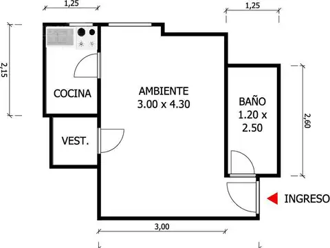 Oportunidad! Venta Departamento de 1 ambiente - Apto Profesional / Crédito