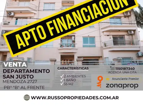 Venta Departamento 2 Ambientes San Justo