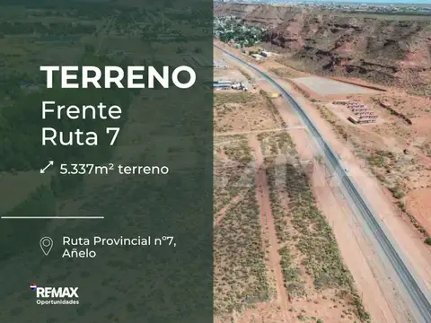 Venta terreno en vaca muerta con frente de ruta