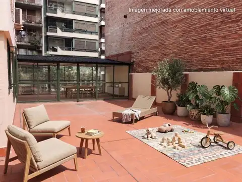 4 amb con cochera en venta en Las Cañitas. Gran terraza.