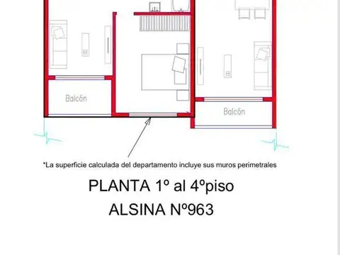 Departamento en Venta de 1 dormitorio
