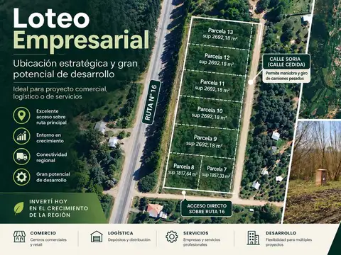 Lotes Industriales y Logísticos sobre Av. San Martín Desde 1.800 m² Paralelo 42 El Bolsón Rio Negro