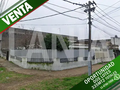 CASA :: DOS LOTES CONTIGUOS :: 335MT2 TOTALES :: CONSULTE