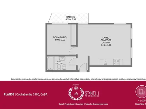 Departamento en Venta de 1 dormitorio