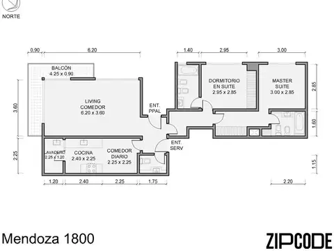 Departamento en Venta de 3 ambientes