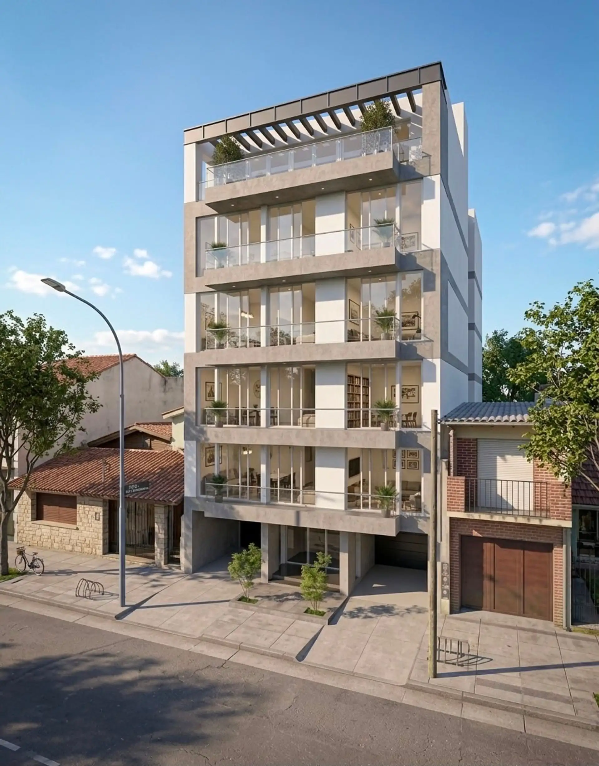Monoambiente en pozo con balcón-terraza — La Perla Sur