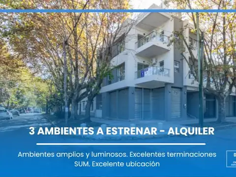 depto en alquiler en temperley, 3 ambientes en alquiler, a estrenar, amenities, zona sur