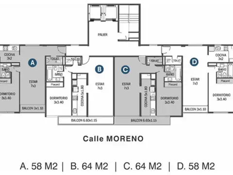 2 Ambientes A Estrenar Novecento Moreno A La Calle Con Balco