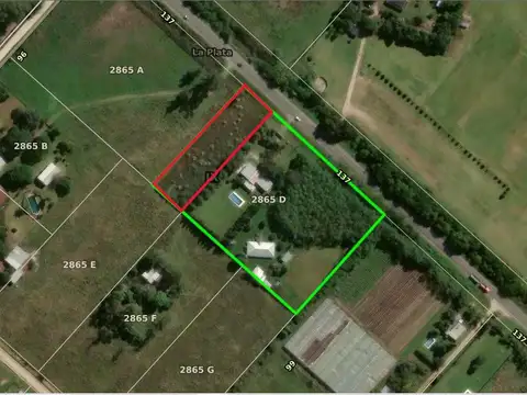 Terreno de 2.900m2 calle 137 entre 96 y 605 Arana La Plata