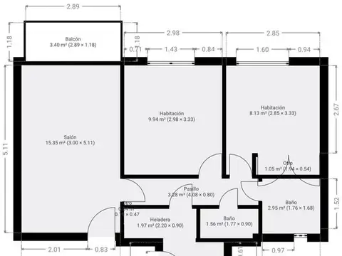 Departamento en Venta en Palermo Chico, USD 185.000