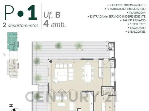 Avenida del Puerto 600, Piso 1 B