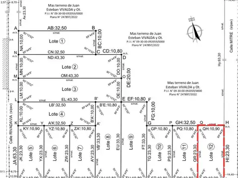 Terreno en Venta en San Carlos Norte, USD 8.800