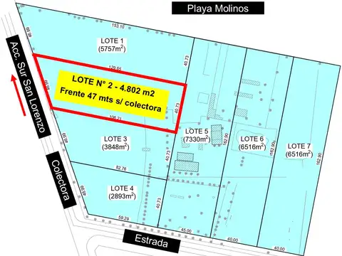 Terreno en Venta 102  mts Fondo