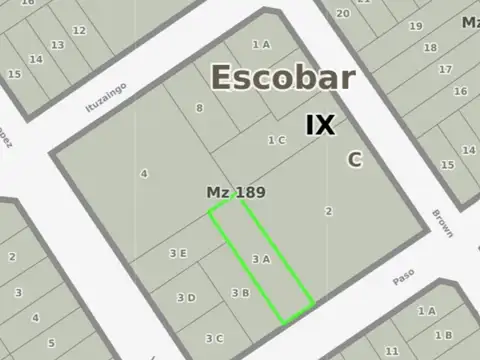 Terreno en Venta en Garin, USD 39.900