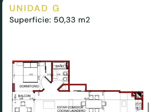 Departamento en Venta de 2 ambientes