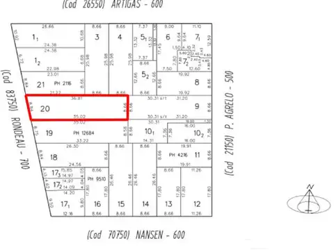 Terreno en Venta en Alberdi, USD 240.000